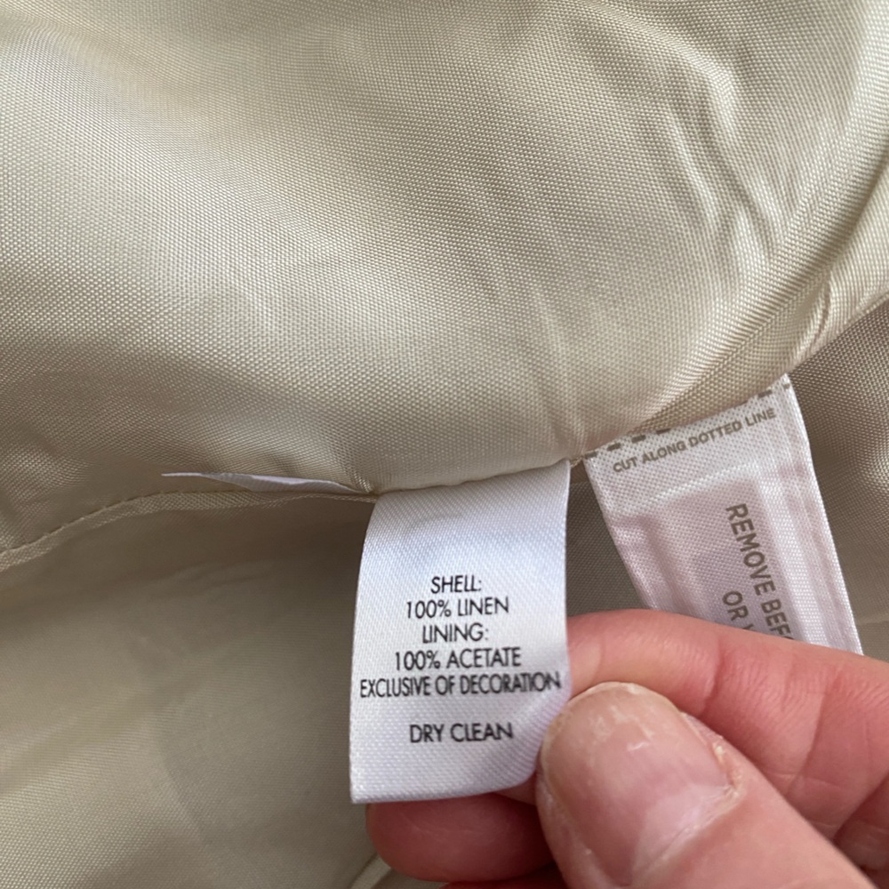 LOFT Ann Taylor LINEN Safari Blazer Size 8 Tan wBelt like new - Picture 4 of 13